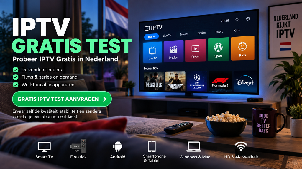 IPTV gratis test in Nederland 2026
